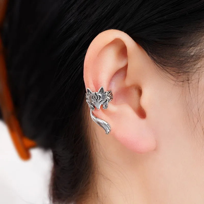 Fox Ear Cuffs Non-piercing Clip Earrings