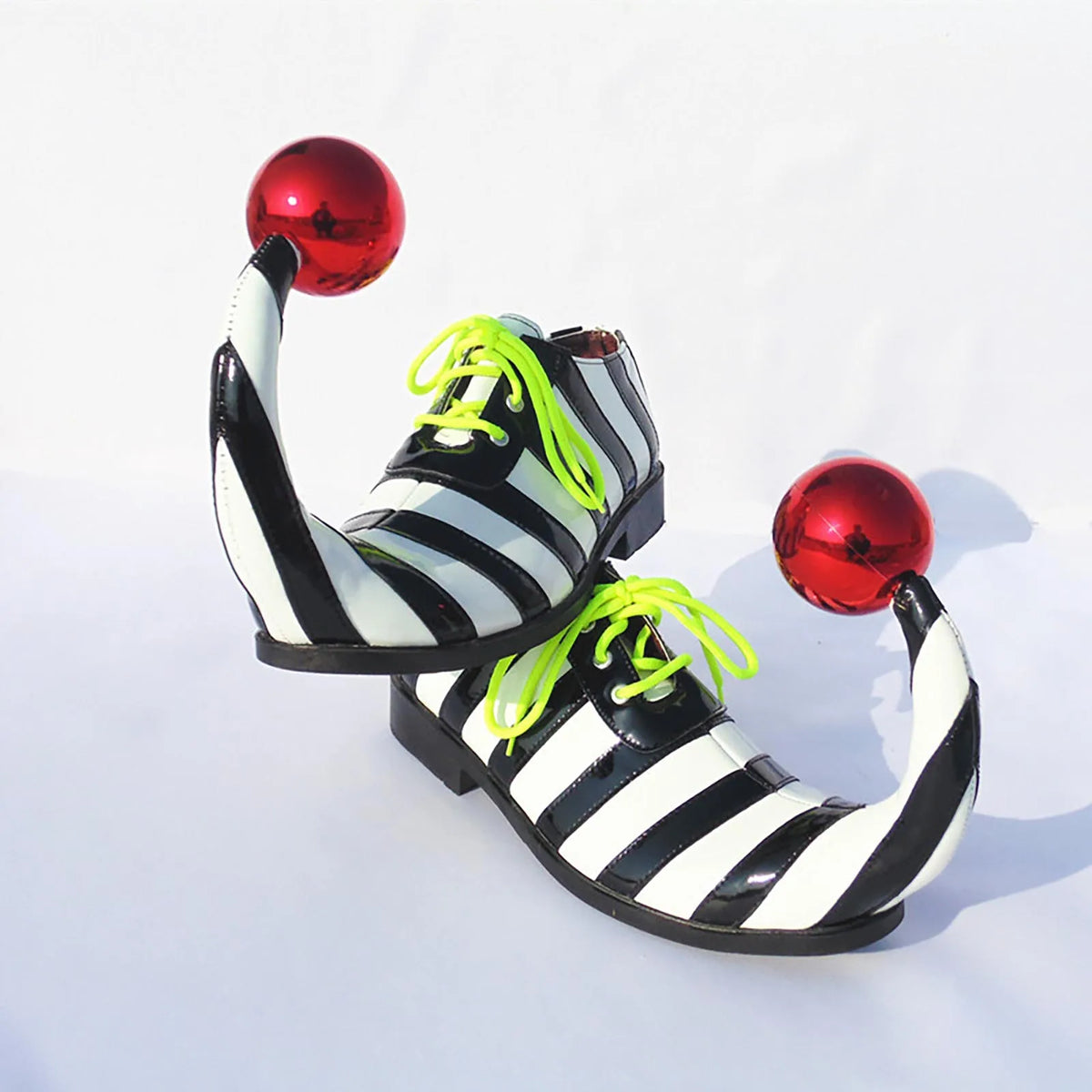 Adults Clown Shoes with Red Balls Circus Cosplay Performance Costume Accessories