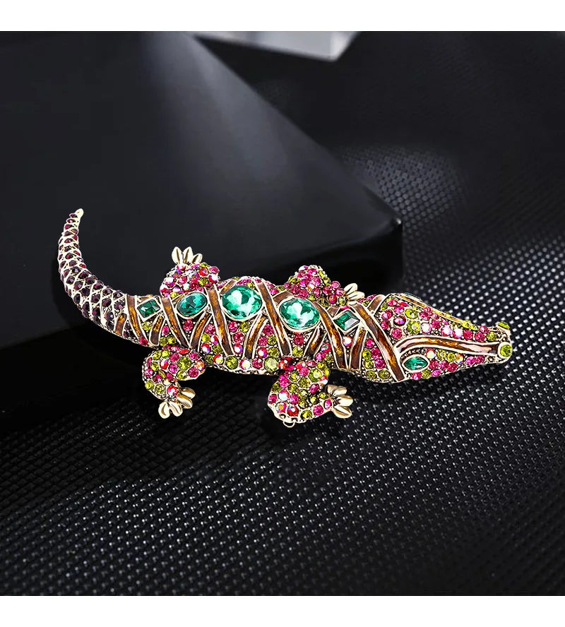 Crocodile Pendant Brooch Pin