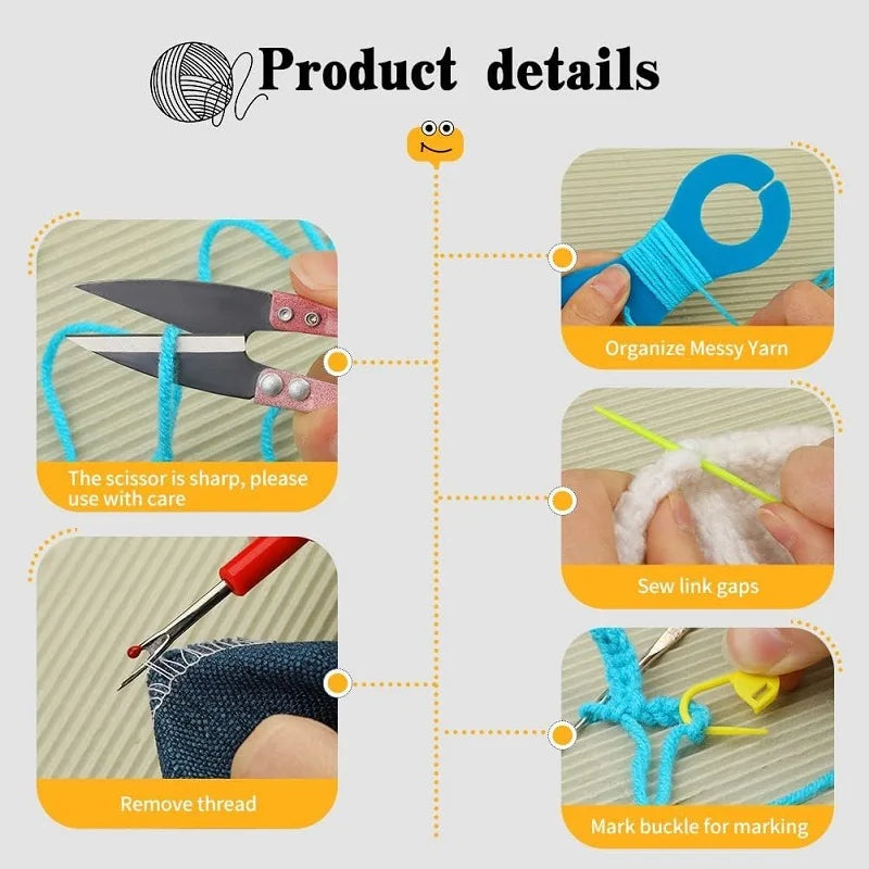 105pcs Beginner Crocheting Kit