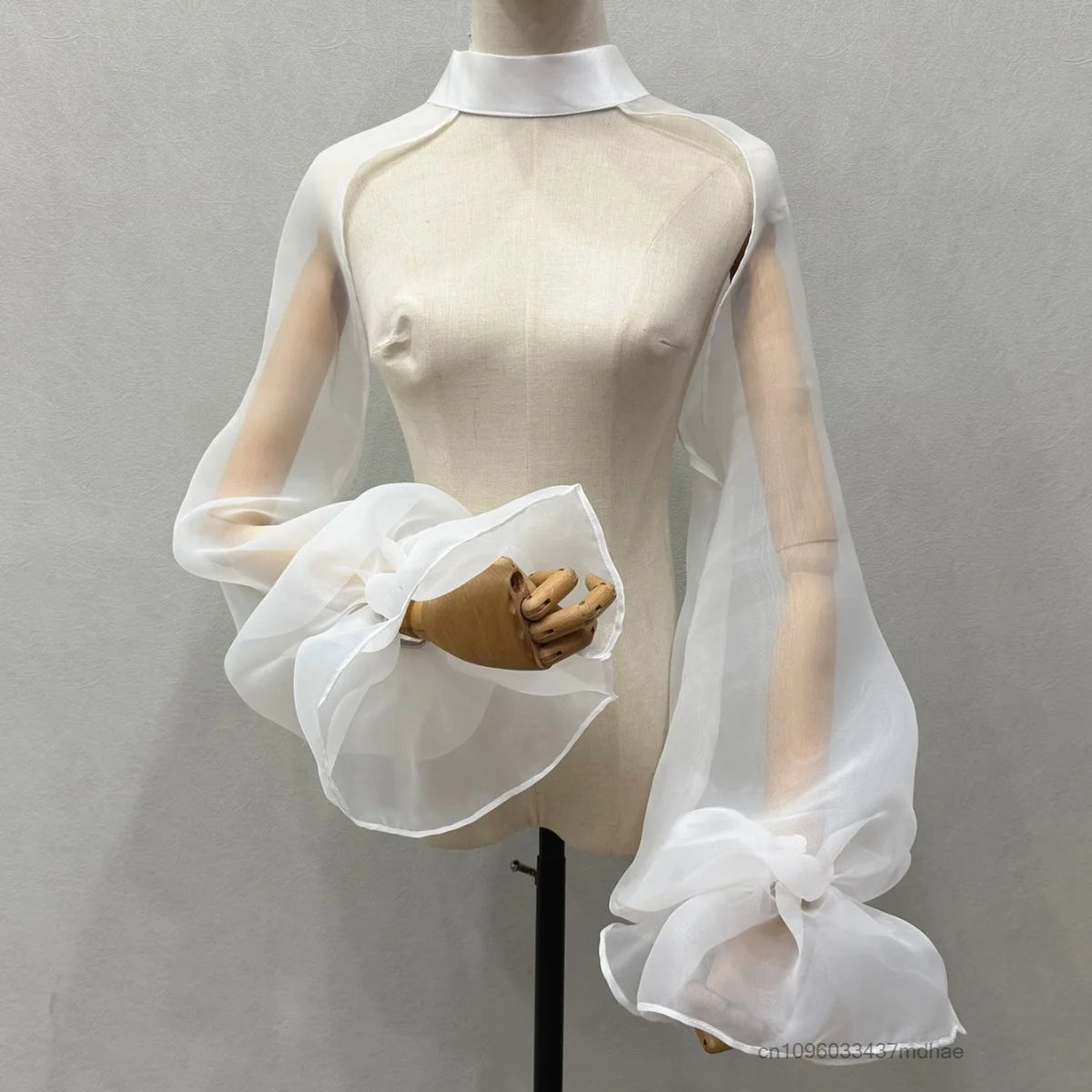 Chiffon Full Sleeves Shoulder Neck Covers Cosplay Dance Performance Wear