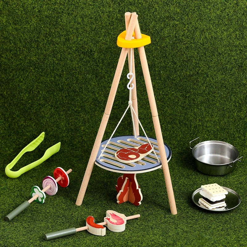 Baby Camping Barbecue Set Toy Role-Playing Camping Scene Immersive Play Gift for Children