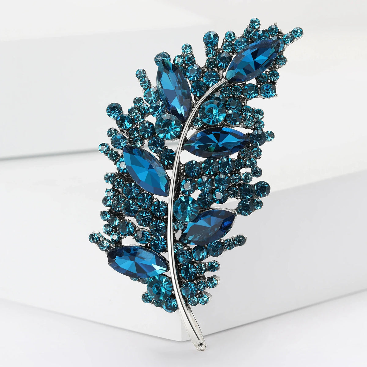 Feather Glass Brooches
