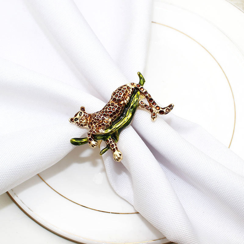 12PCS Leopard or Tiger Napkin Rings Table Decoration