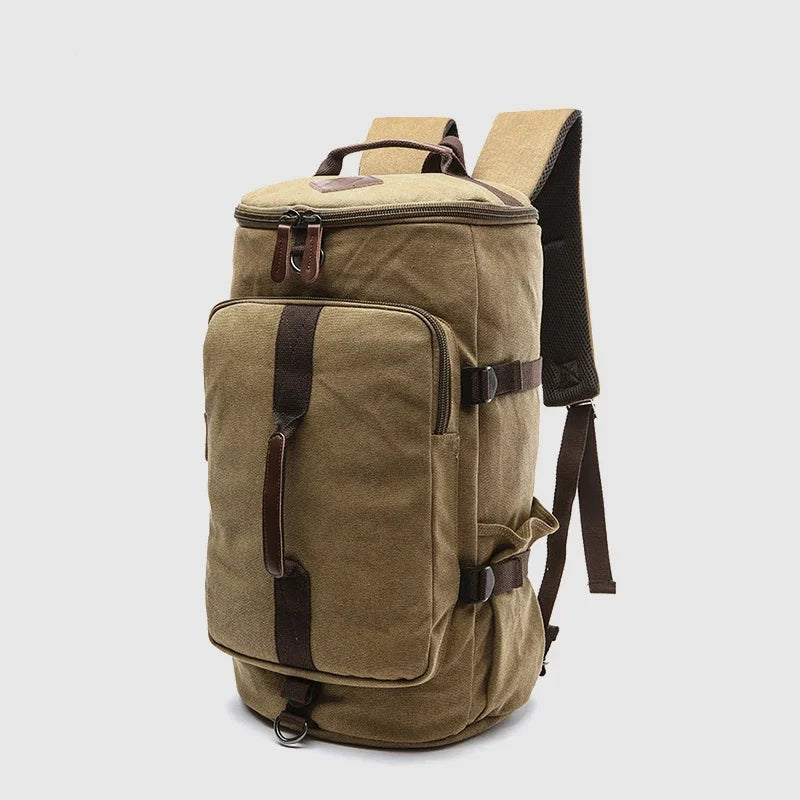 Woodsman Canvas Duffle Bags Travel Weekender Large Capacity Outdoor Backpack Luggage