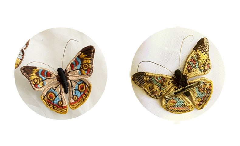 Beginner Butterfly Embroidery Kits With Hoop DIY Brooch Embroidery Kit