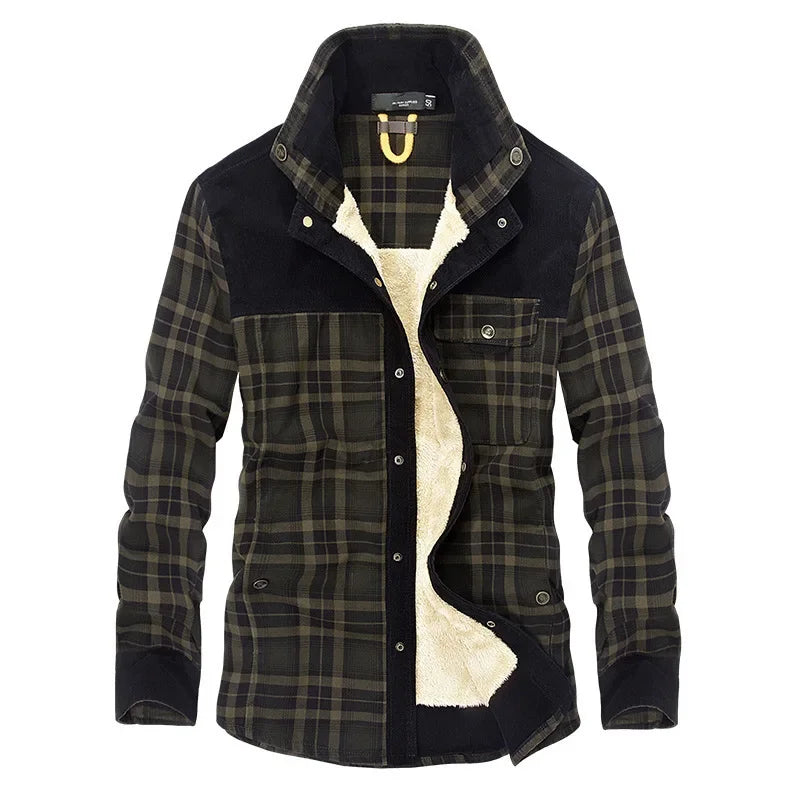 Woodsman Plaid Shirts Lightweight Fleece Jackets