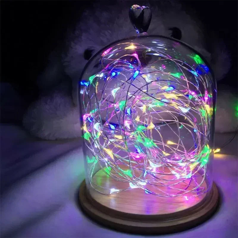 1m-30m Copper Wire LED String Light 8 Colours Fairy Lights Battery Powered