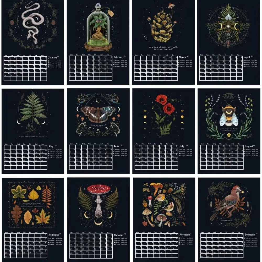 2026 Dark Forest Lunar Wall Calendar