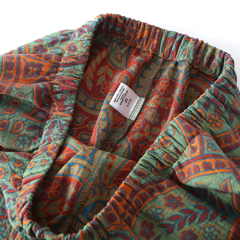 Sunday Mornings Paisley Pyjamas 2 Piece Cotton Loungewear Sleepwear