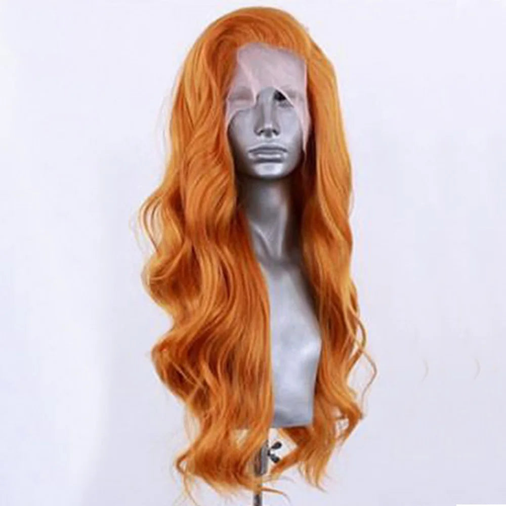 Long Soft Waves Wigs Side Part Soft Lace Front Wig Heat Resistant Fibre