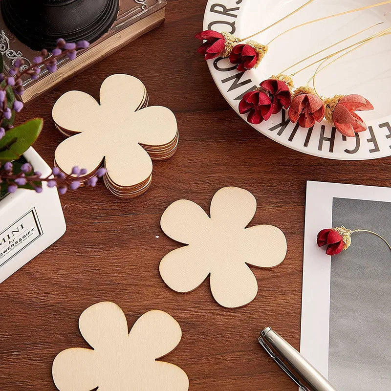 10pcs Butterfly Flower DIY Wooden Crafts Kids Projects