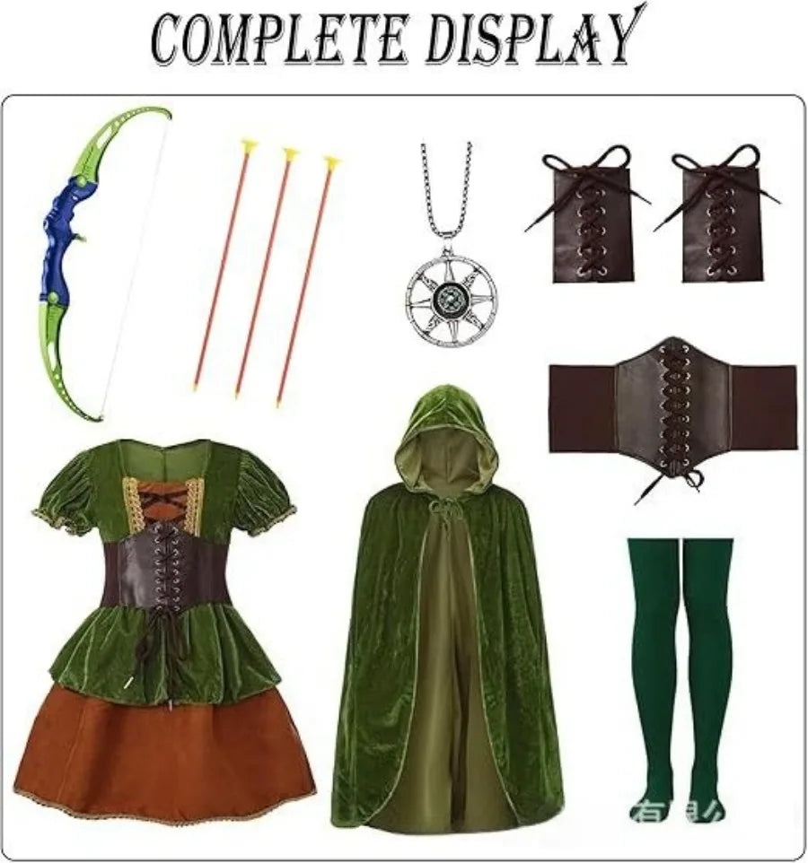 Hunter Costume Middle-Earth Characters Outfit Cosplay Book Week Halloween Fancy Party Dress For Boys Girls