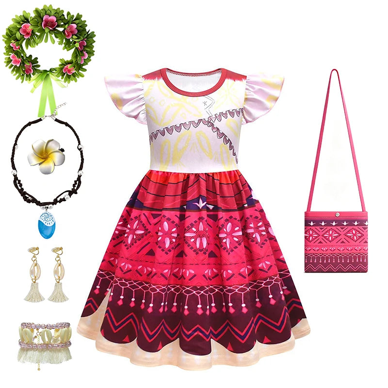 Princess Moana Little Girl Fancy Dress Halloween Cosplay Book Week Children's Costume