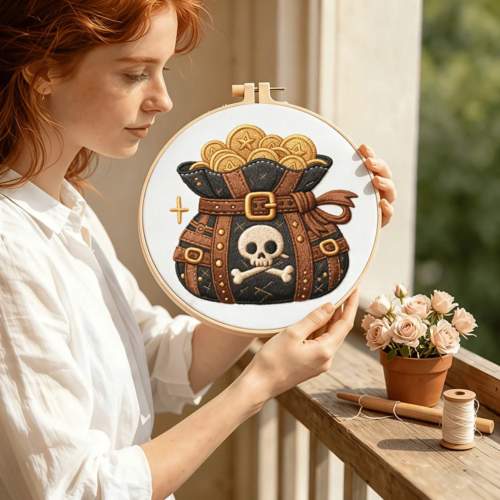 Pirate's Treasure DIY Embroidery Kit for Beginners
