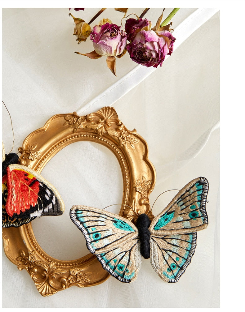 Beginner Butterfly Embroidery Kits With Hoop DIY Brooch Embroidery Kit