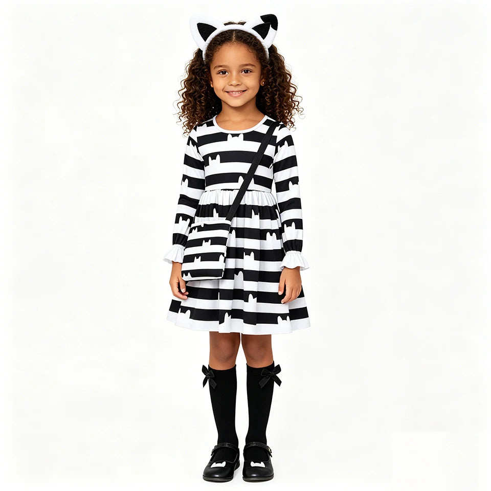 Cat Gabby Doll Striped Fancy Dress Halloween Cosplay Book Week Children's Costume