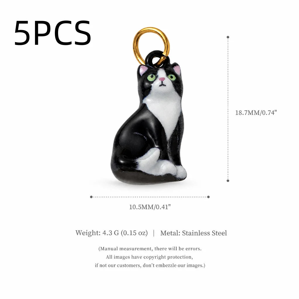 Our Beloved Pets Animal Charm Pendants Stainless Steel PVD 18K Gold Plated For DIY Necklace Bracelet Jewellery Making