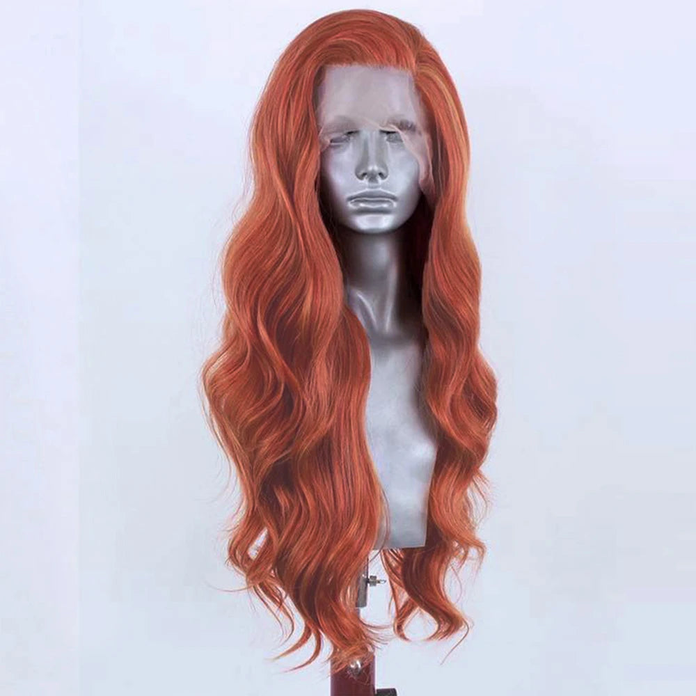 Long Soft Waves Wigs Side Part Soft Lace Front Wig Heat Resistant Fibre
