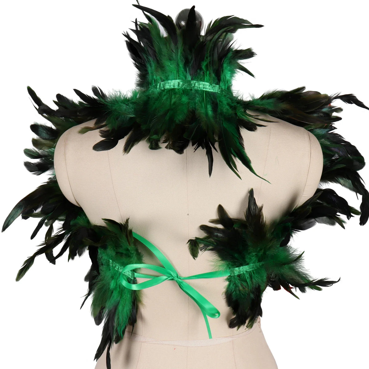 Feather Shoulder Epaulettes Festival Rave Wear