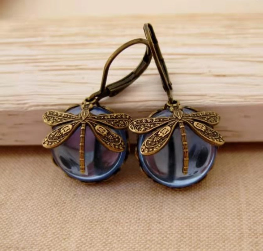Delightful Dragonfly Drop Earrings