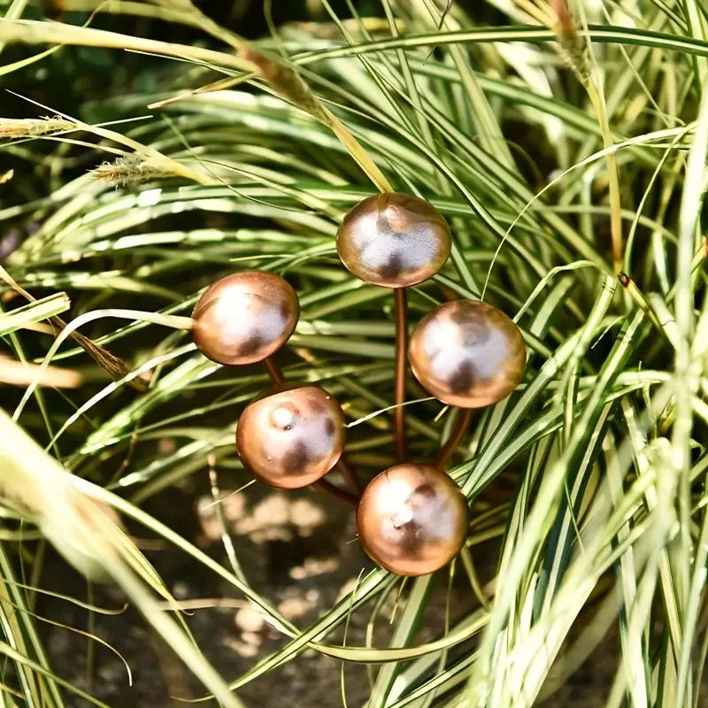 Mini Metal Mushrooms Decorative Garden Stakes