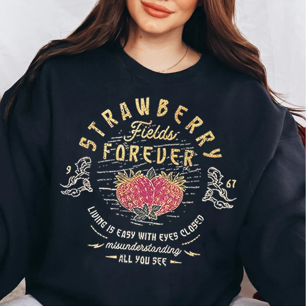 Beatles Strawberry Fields Rock Band Sweatshirt Jumper