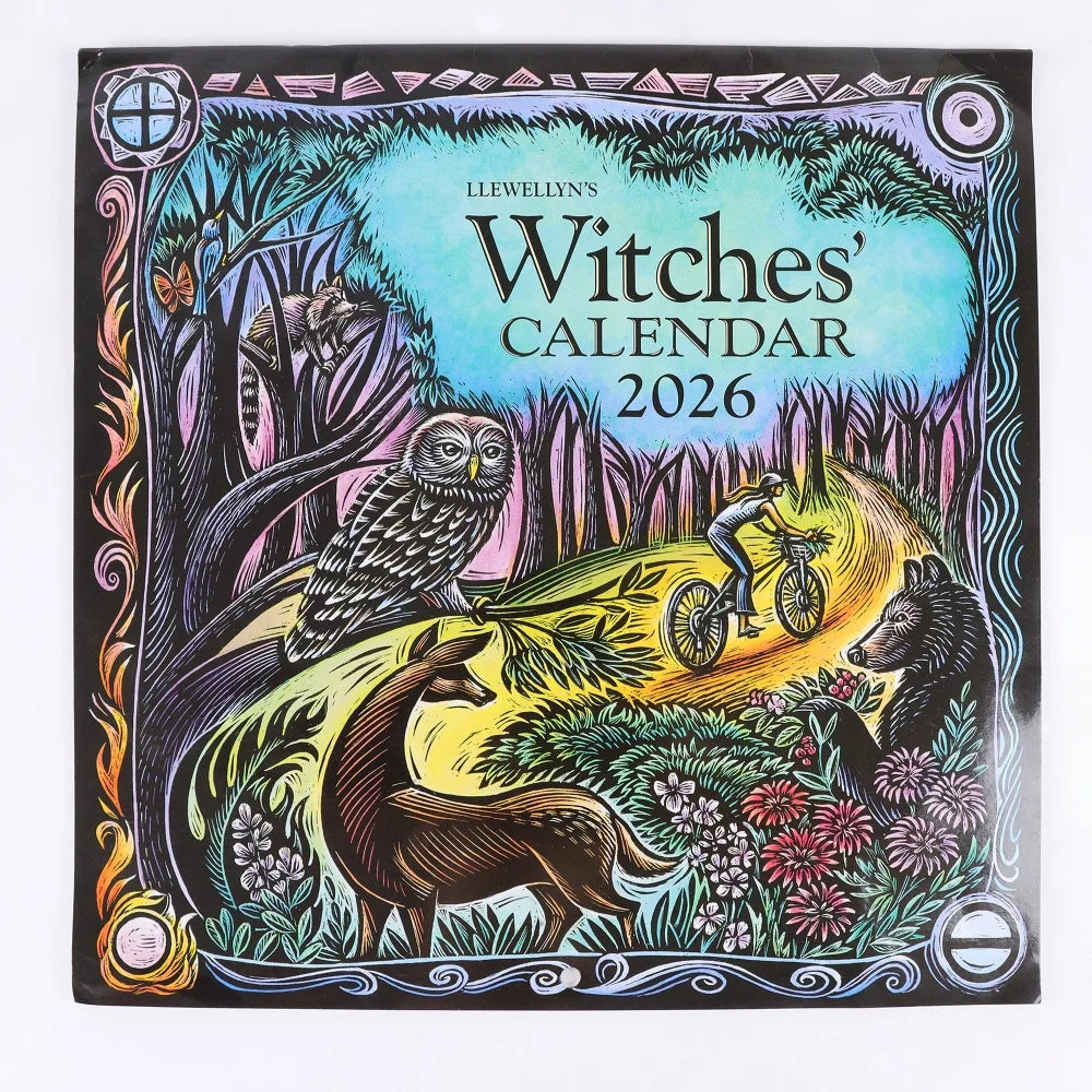 Witch's 2026 Calendar - Gothic Witchy Planner with Moon Phases, Wiccan Holidays, Magical Rituals