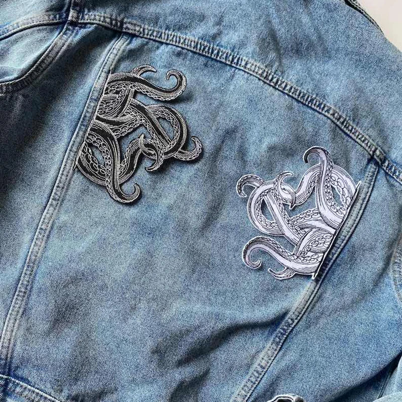 Kraken Octopus Legs Embroidery Patch Iron On DIY Crafts