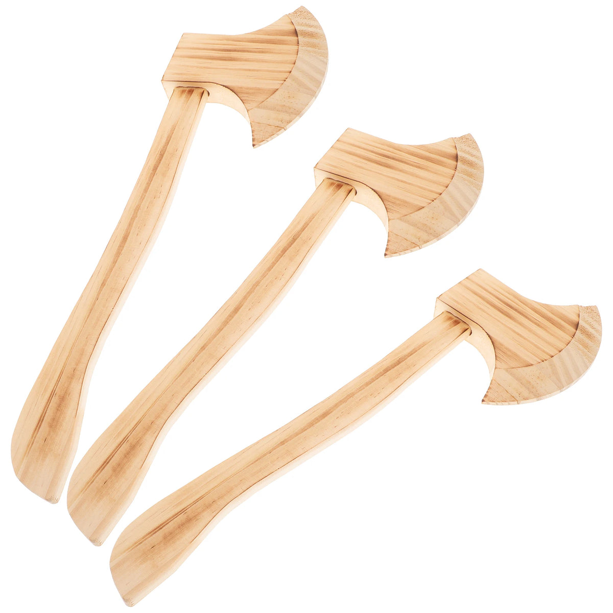 3pcs Wooden Axe Toys Hatchet Cosplay Props Kids Medieval Book Week Halloween Decor
