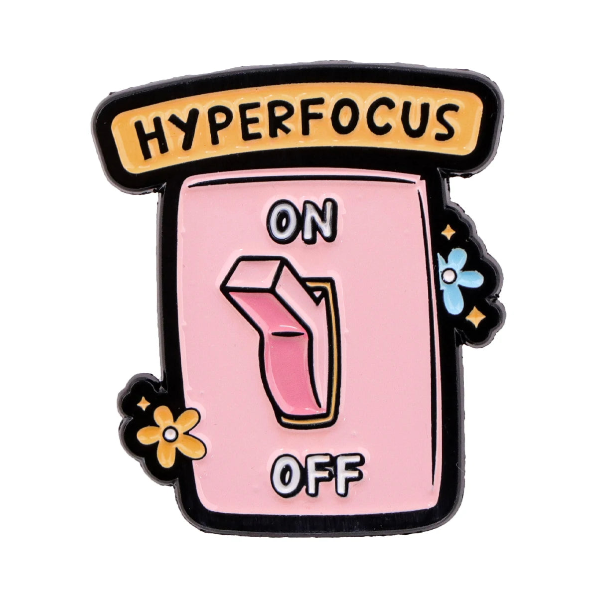 "On/Off Switch" Enamel Pin ADHD Awareness Lapel Pins Badge
