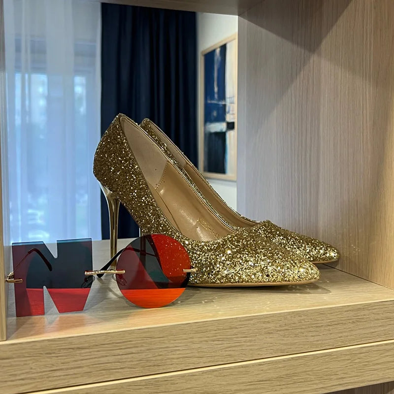 Magical Glittery High Heels in EIGHT Colours