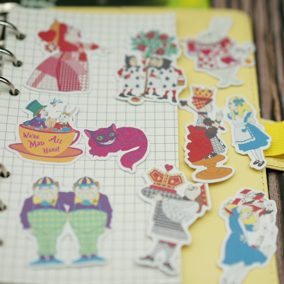 Vintage Alice In Wonderland Theme Scrapbooking Stickers