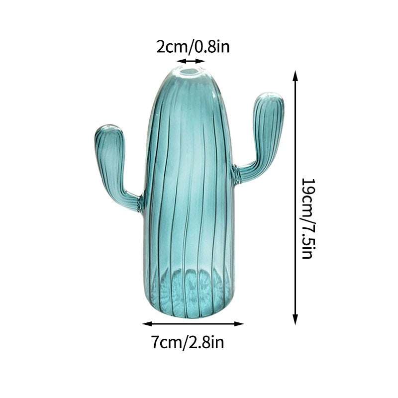 Cactus Glass Vase Hydroponics Plant Vase