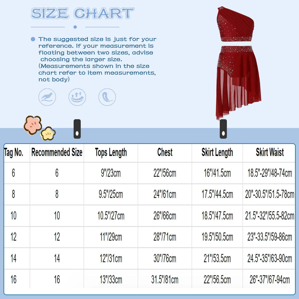 Girls Dance One Shoulder Crop Top Wrap Tutu Skirt Set