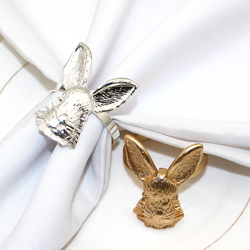 6Pcs Woodland Bunny Napkin Rings