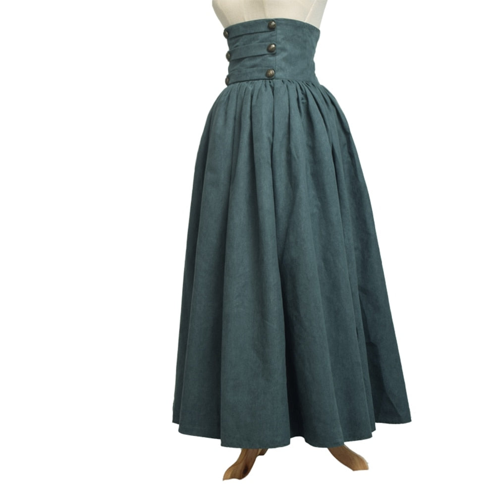 Renaissance Skirt Steampunk Victorian Empire High Waist