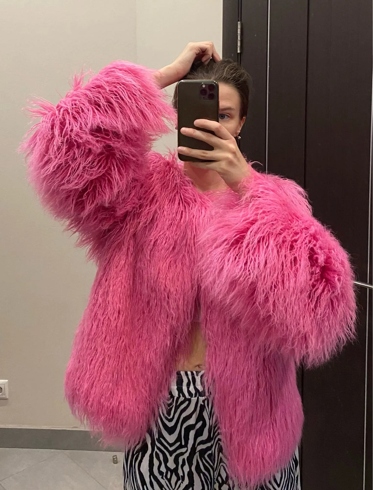 Faux Fur Coats Y2k Punk Rave Winter Jackets