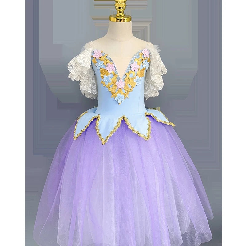 Fairy Tale Performance Ballet Long Tutu Dress Dance Costume