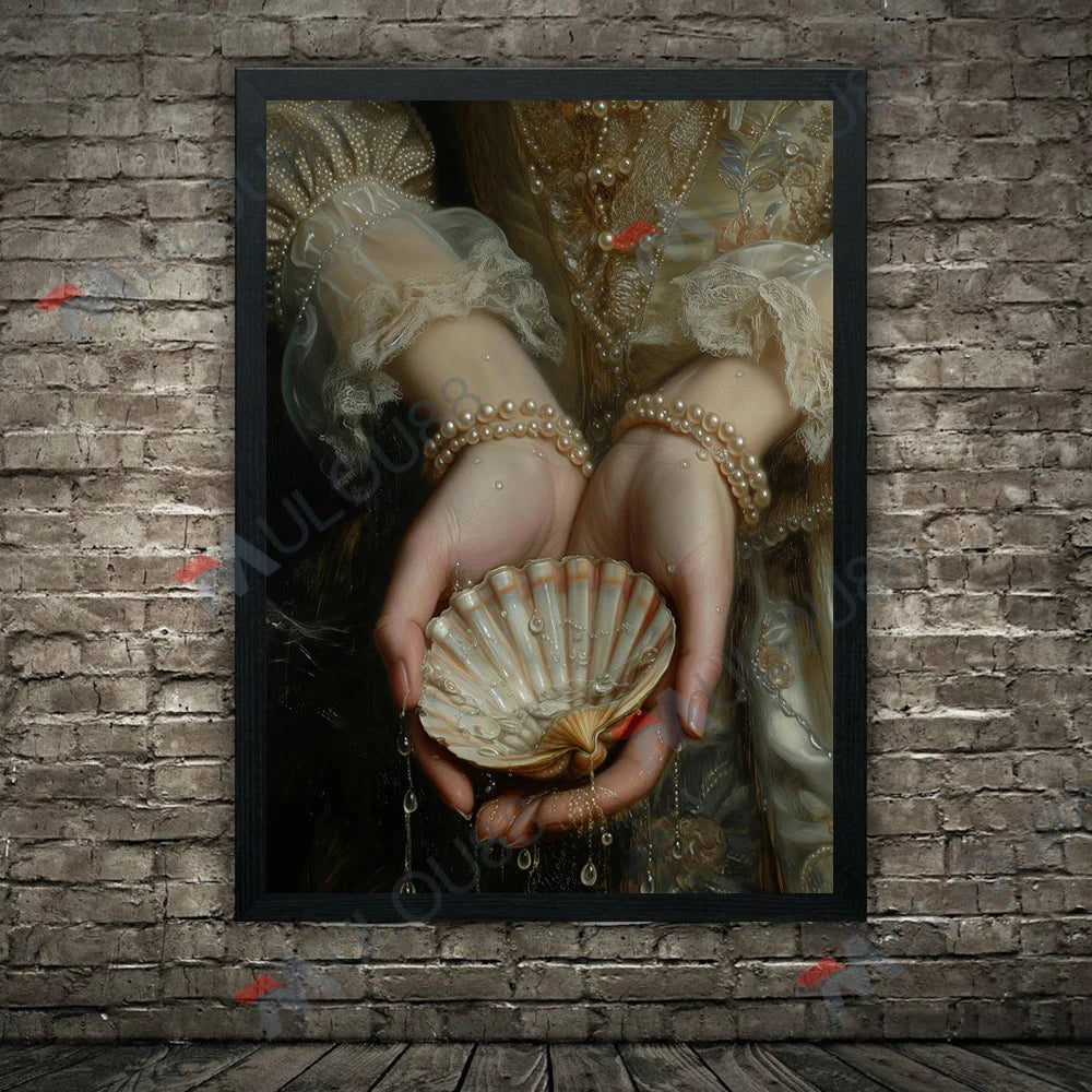 Lace, Pearls, Swords, and Snakes, Moody Victorian Art Poster Prints Dark Academia Wall Art Home Decor