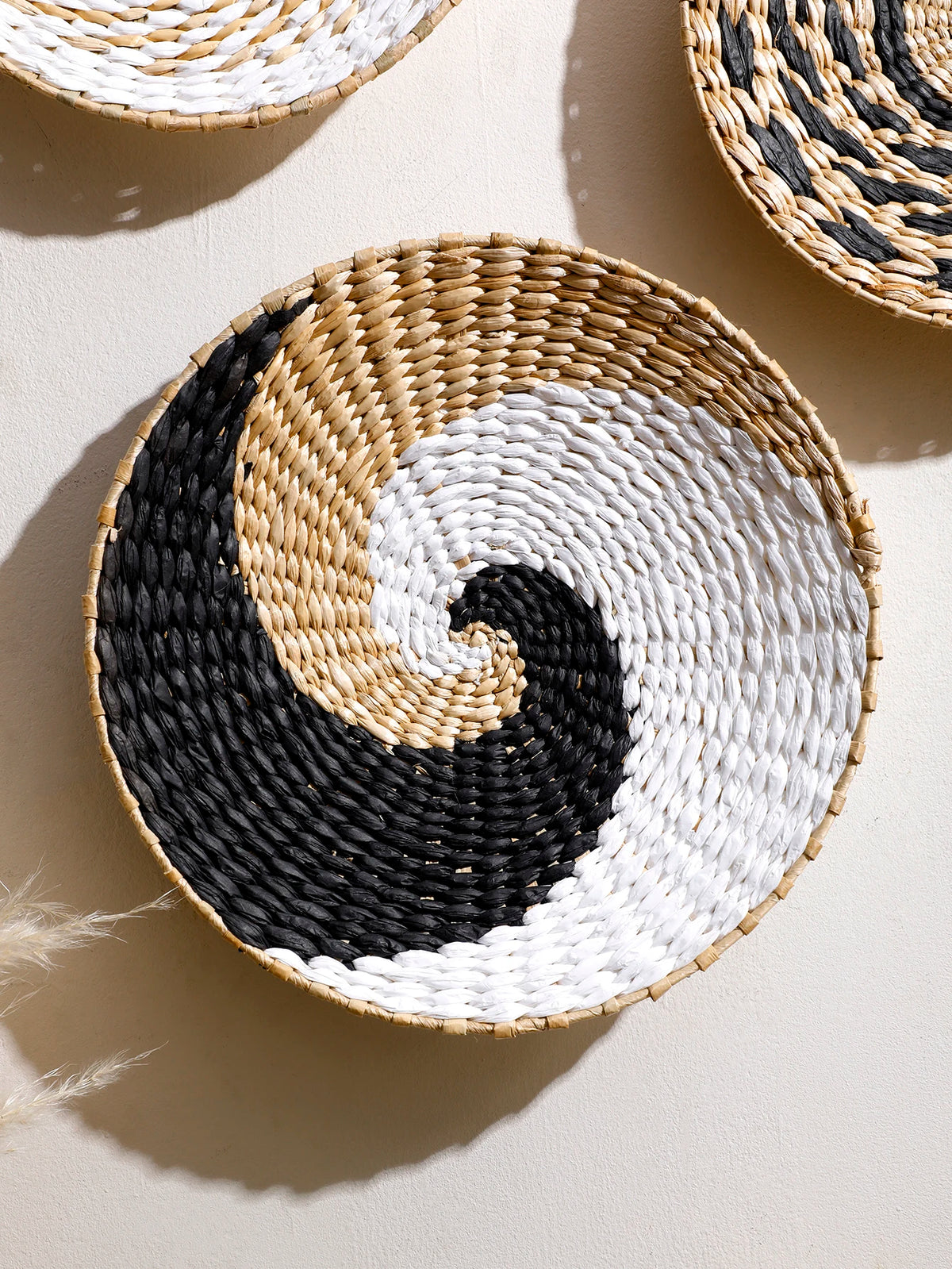 Seagrass Wall Basket Boho Home Decoration Handmade Natural Wall Art
