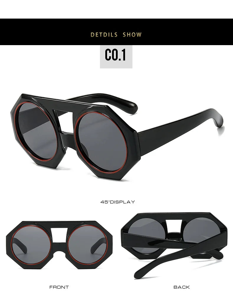 Oversized Futuristic Punk Sunglasses