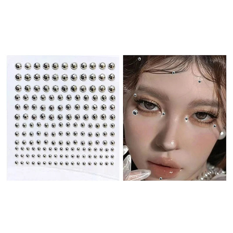 Fake Piercings Face Body Jewellery Stickers Nose Stud Self Adhesive Faux Studs