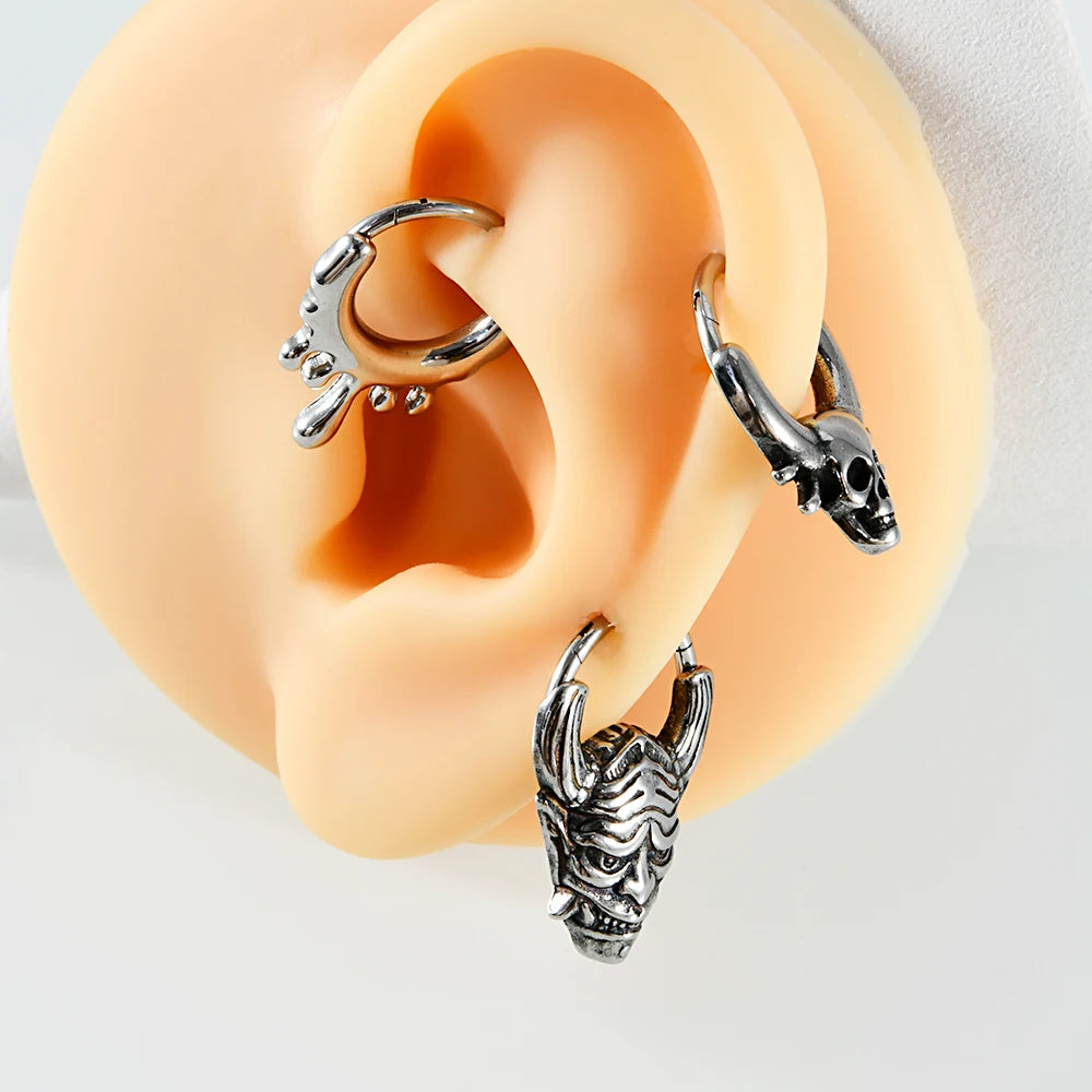 Surgical Steel Septum Ring Hoop Nose Rings Hinged Clicker Tragus Cartilage Ear Stud Piercing Jewellery