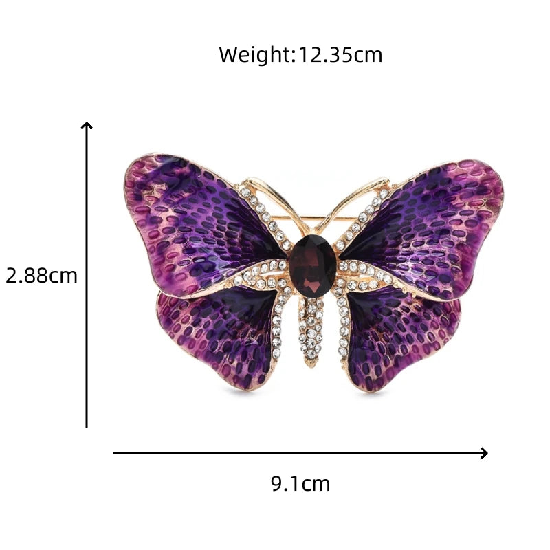 Enamel Butterfly Brooch
