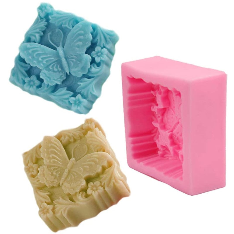 Dragonfly Butterfly Silicone Soap Mould DIY Cake Candle Craft Supplies