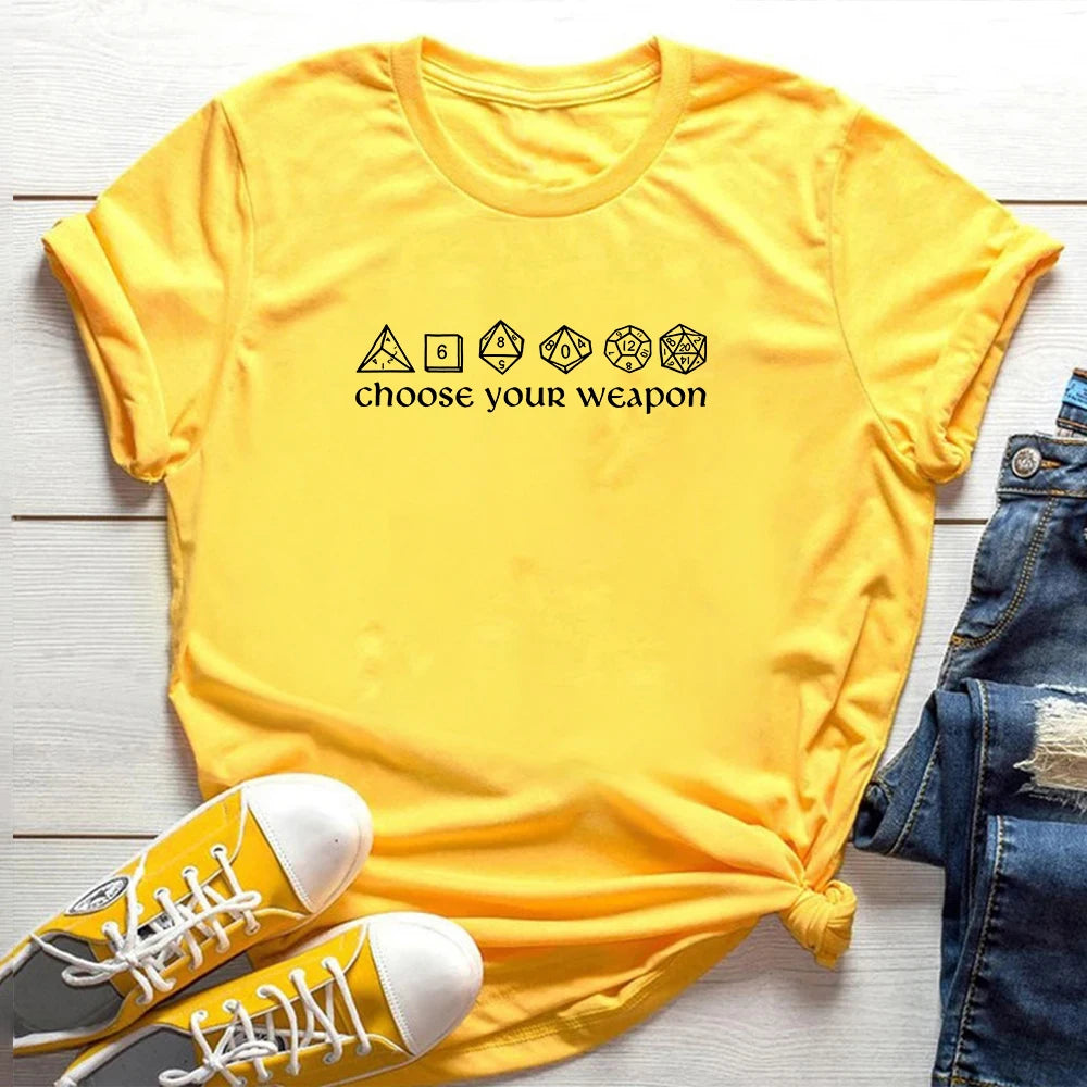 Choose Your Weapon DnD Gamer T-shirt