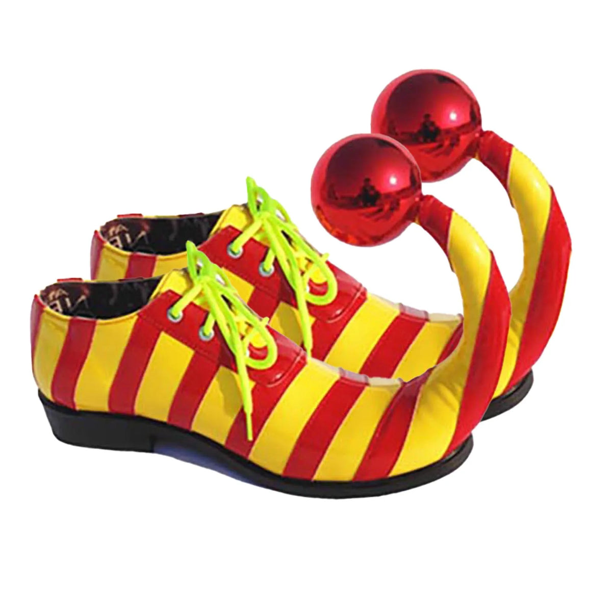 Adults Clown Shoes with Red Balls Circus Cosplay Performance Costume Accessories