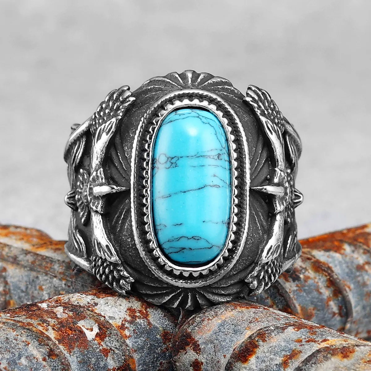 Starry Night Ring Stainless Steel Men Ring