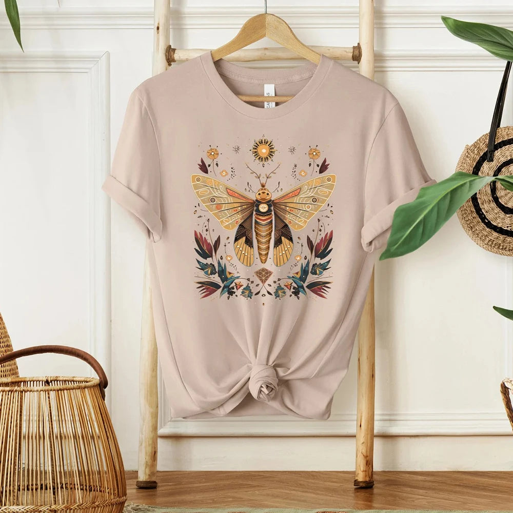 Goblincore Moth TShirt Celestial Fairycore Dark Academia